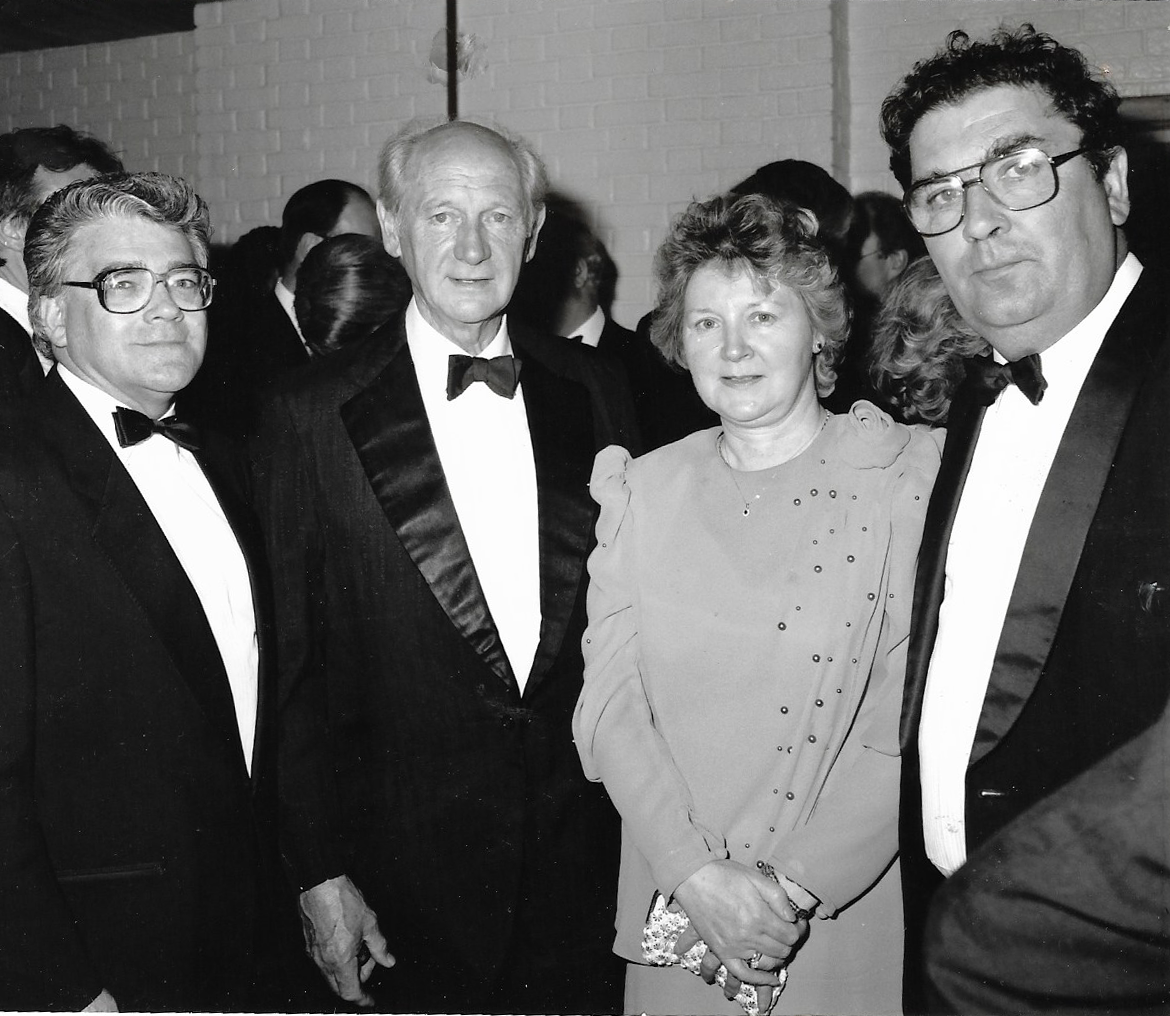 Seamus McGarry, former Taoiseach Jack Lynch, Annette McGarry and John Hume