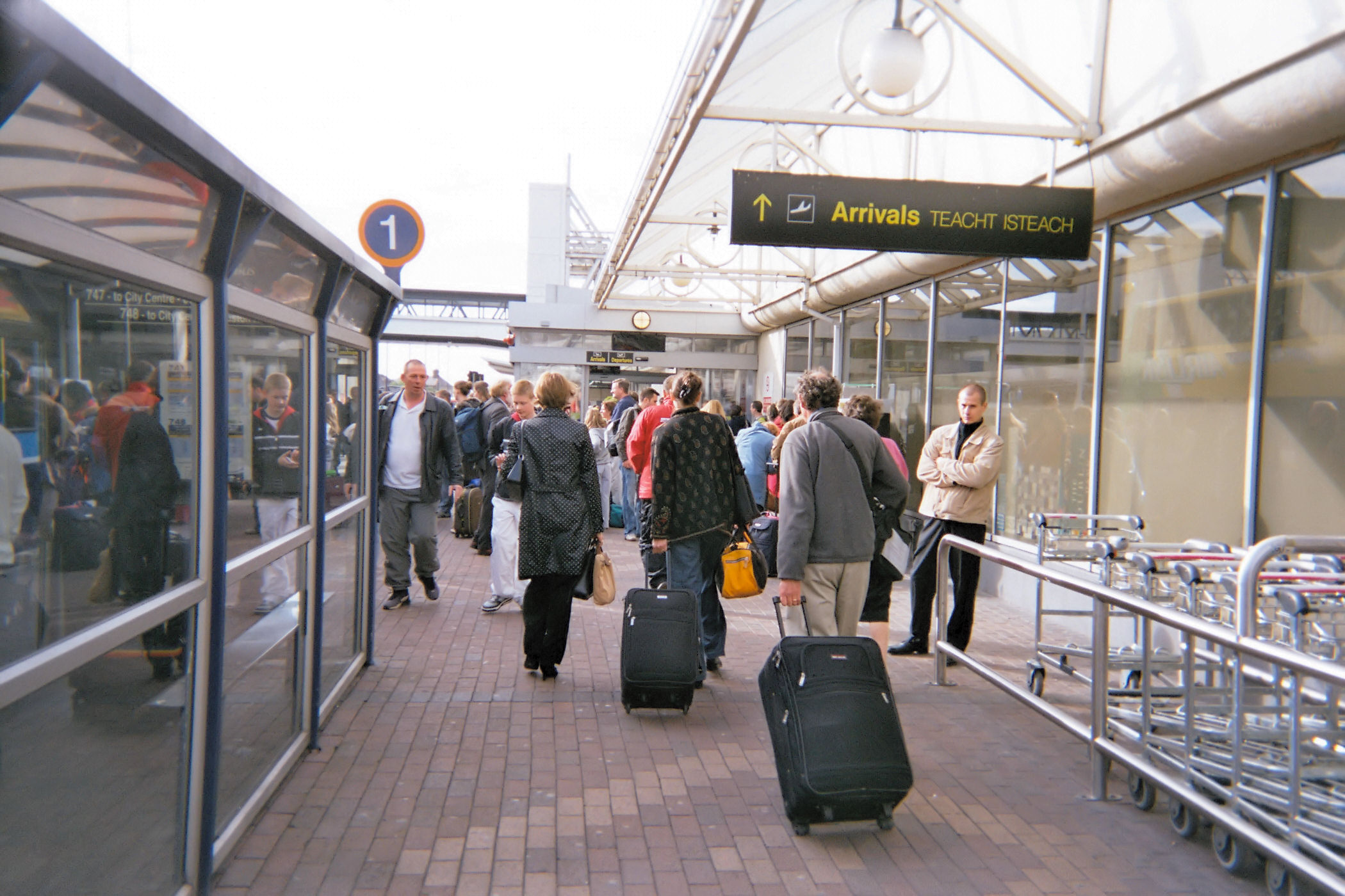 Outside Dublin Airport arrivals