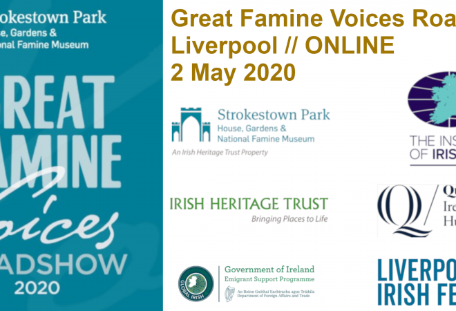 Great Famine Voices Roadshow 2021 – Manchester