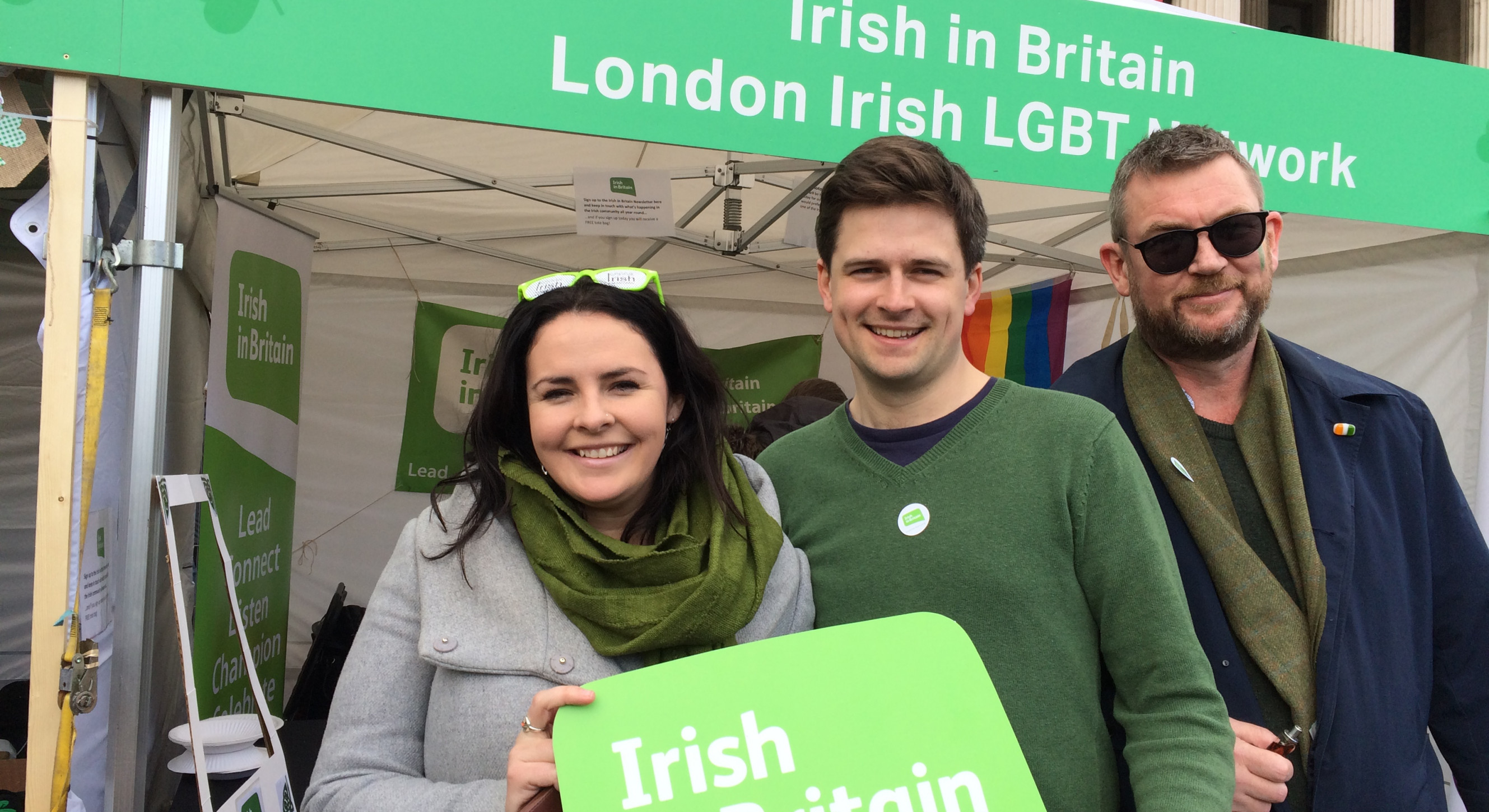 Irish in Britain's Claire Tighe, Ruairí Cullen and Brian Dalton