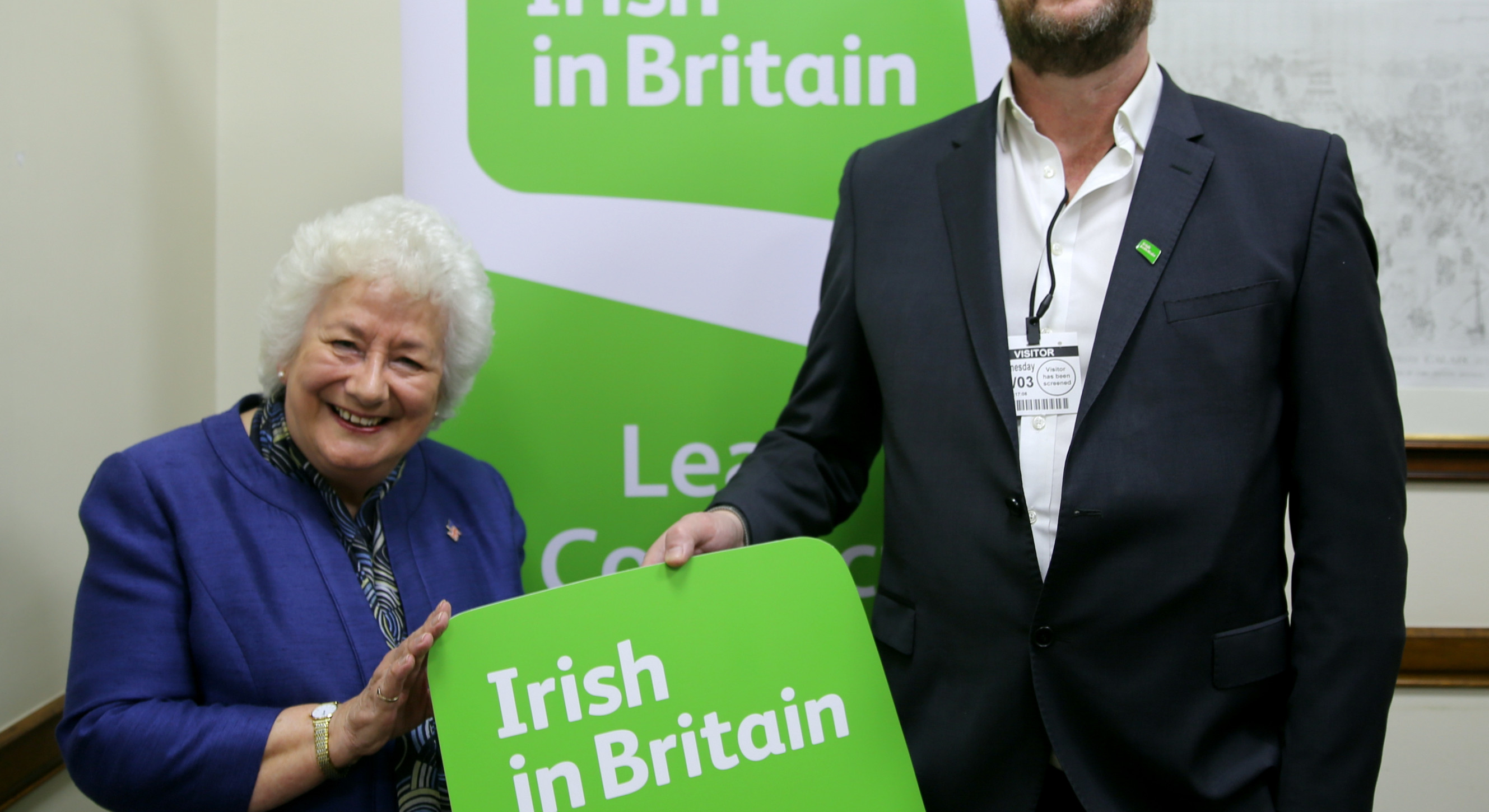 Baroness Harris with Brian Dalton, CEO Irish in Britain