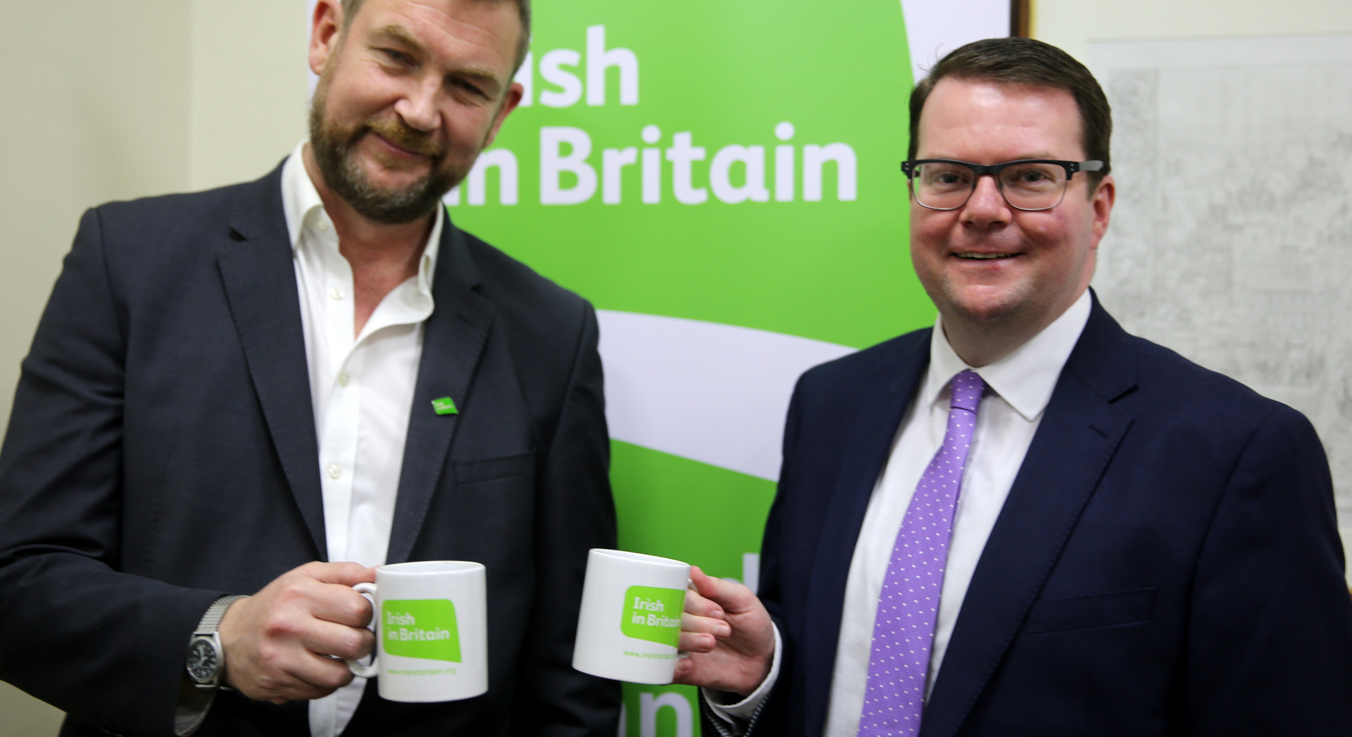 Conor McGinn MP, who sponsored the event, with Irish in Britain's CEO Brian Dalton