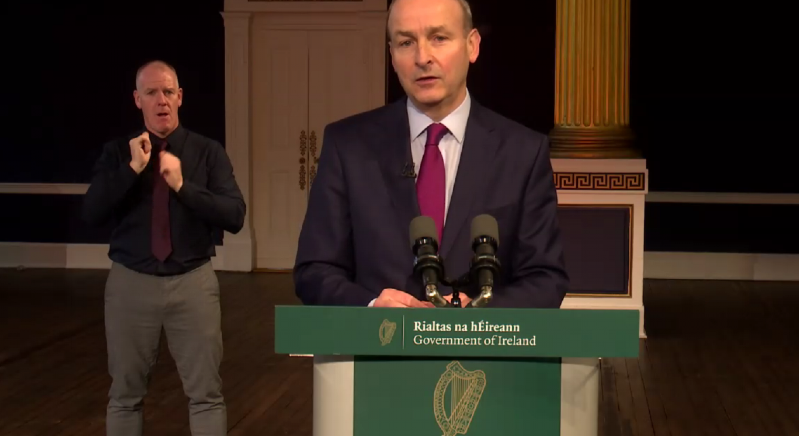 Taoiseach Micheál Martin on the Shared Island unit during his digital address at Dublin Castle, 22 October 2020.