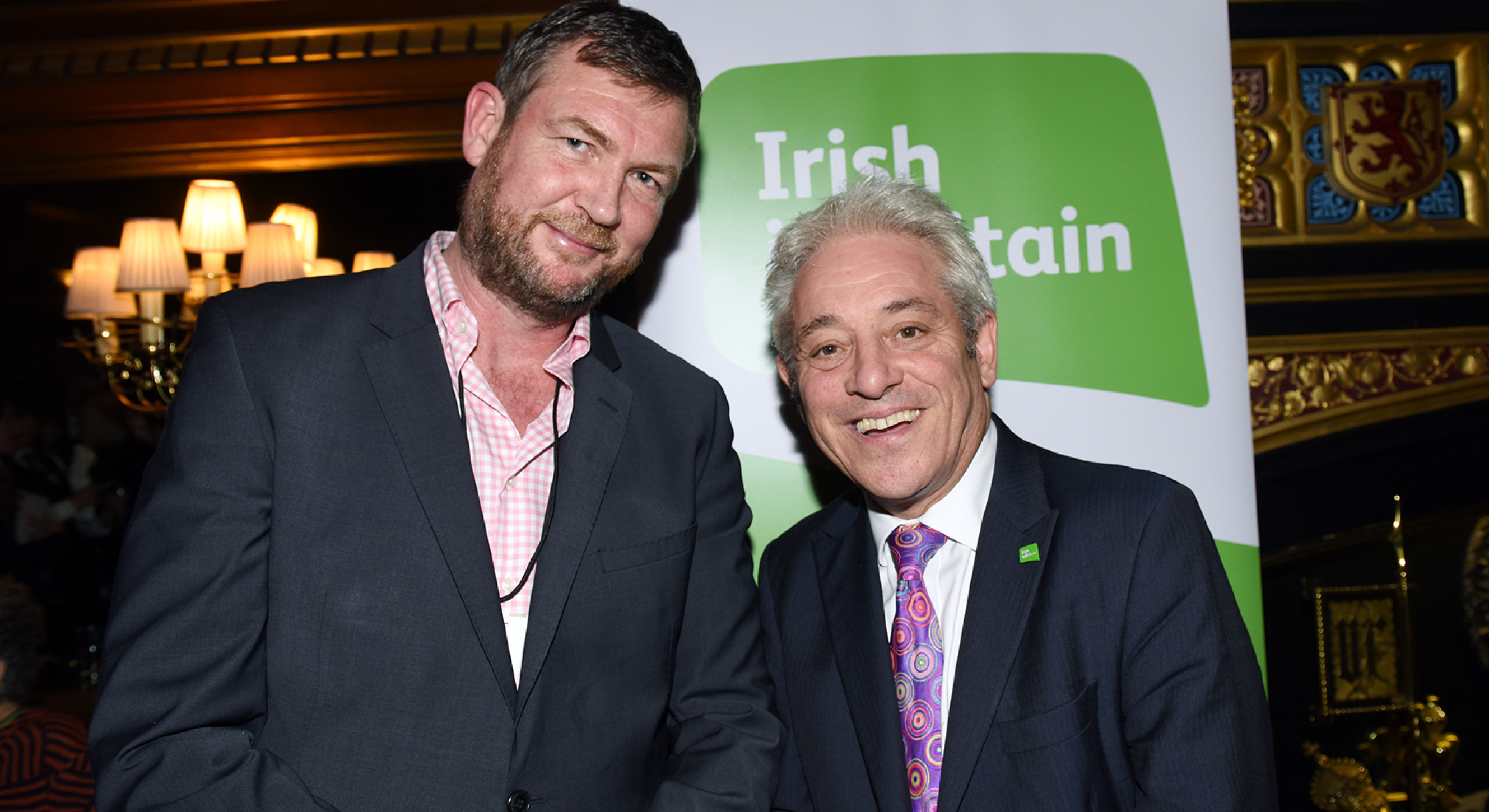 Brian Dalton, CEO of Irish in Britain, with John Bercow, the Speaker of the House of Commons